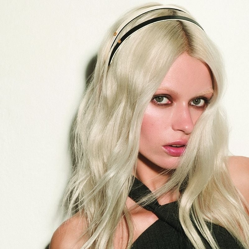 Balmain Hair Couture Acetate Headband Black/White Small Opaska do włosów czarno/biała mała