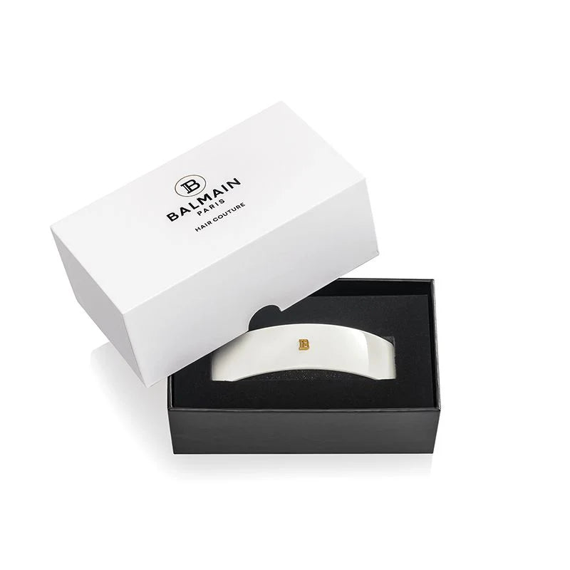 Balmain Hair Couture Barrette pour Cheveux Large White Klamra do włosów L Biała 9,6 cm x 2,4