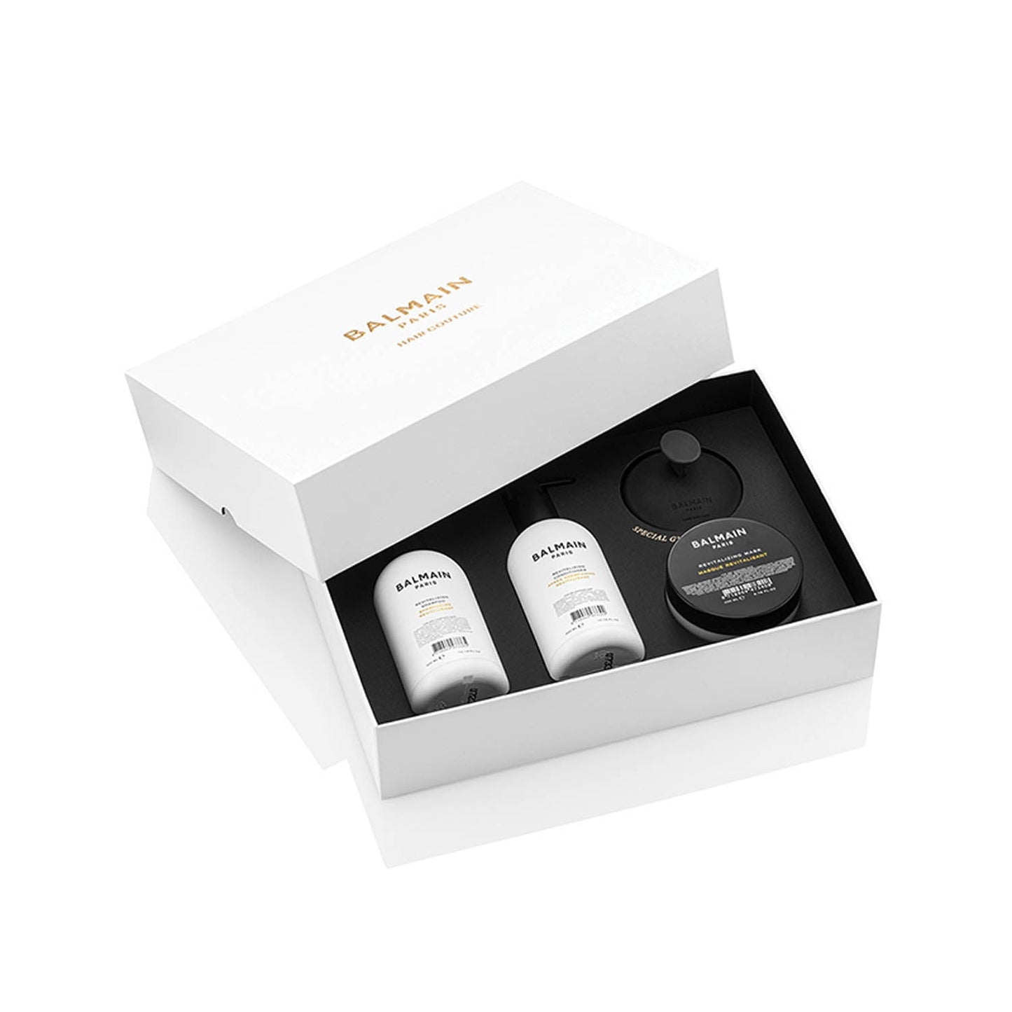 Balmain Hair Couture Revitalizing Care Set Zestaw odbudowujący z masażerem