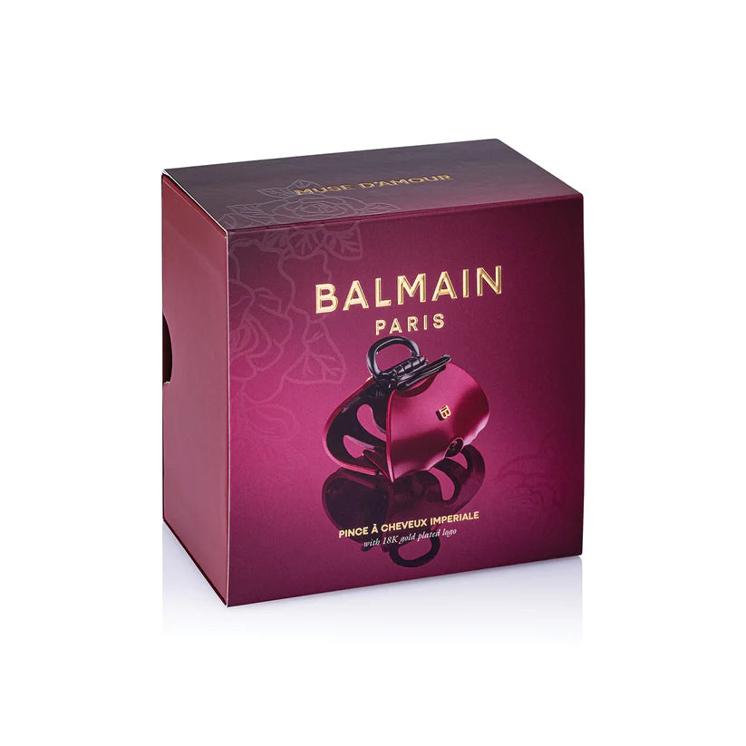 Balmain Hair Couture Pince à Cheveux Impériale klamerka Velvet Burgundy 6,5 cm