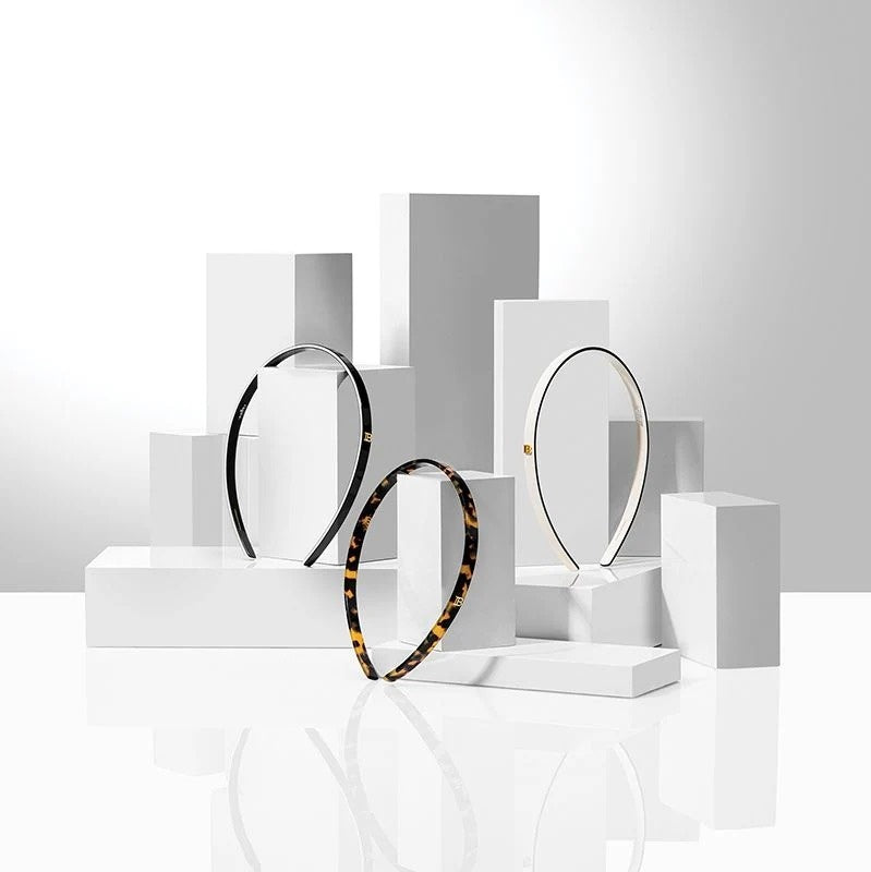 Balmain Hair Couture Acetate Headband Black/White Small Opaska do włosów czarno/biała mała