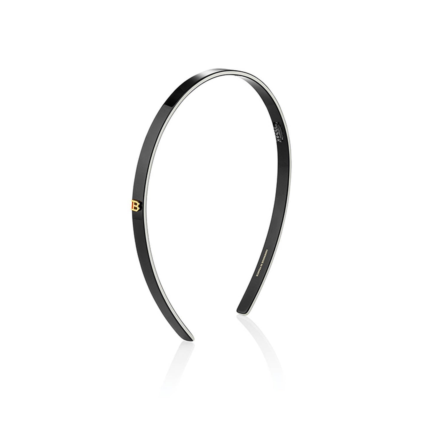 Balmain Hair Couture Acetate Headband Black/White Small Opaska do włosów czarno/biała mała