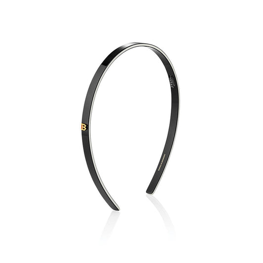 Balmain Hair Couture Acetate Headband Black/White Small Opaska do włosów czarno/biała mała