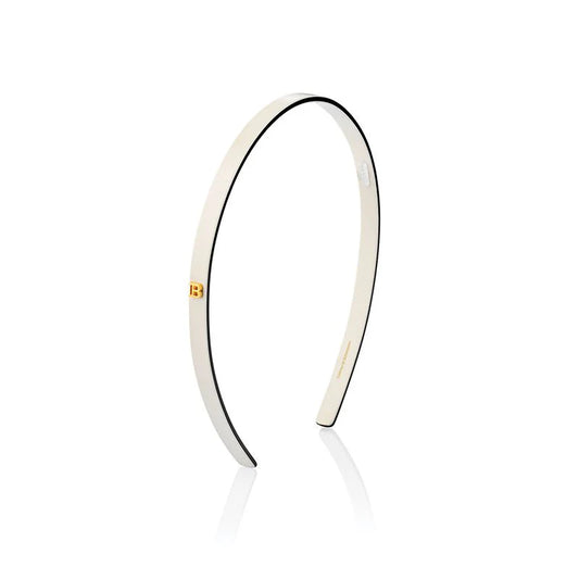 Balmain Hair Couture Acetate Headband White/Black Small Opaska do włosów biało/czarna mała