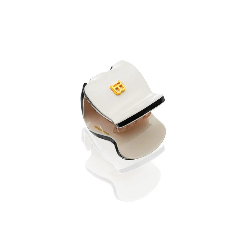 Balmain Pince à Cheveux Extra Small White/Black Klamerka do włosów XS kremowo/czarna 3 cm