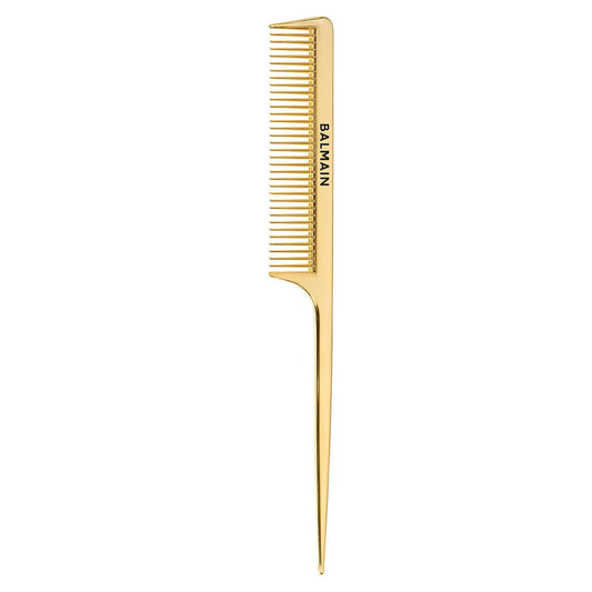Balmain Hair Couture 14K Gold Plated Tail Comb Grzebień ze szpikulcem złoty