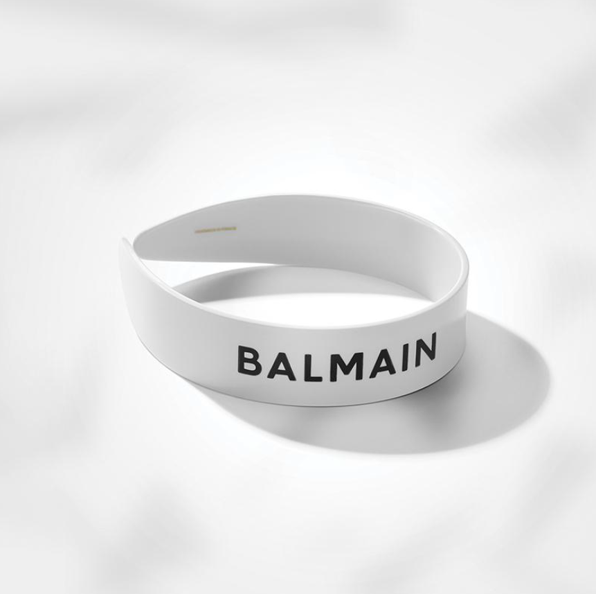 Balmain Hair Couture Acetate Headband Large Legacy Collection Opaska do włosów biała